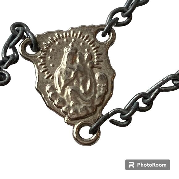 Green Glass Bead Holy Rosary 32" Prayer Crucifix Colorful Christian Religious - Picture 4 of 10